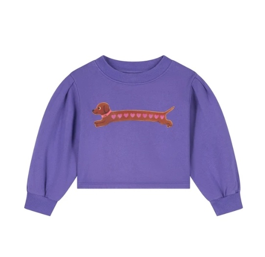 HEART DOG CROPPED SWEATER