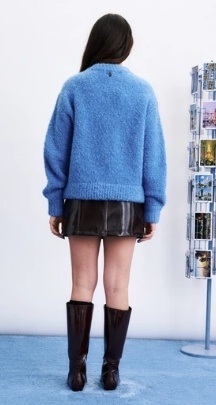 CHM26768 CARDIGAN BLEU LAVANDE