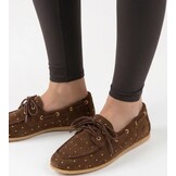 LATTY small studs Dark Brown