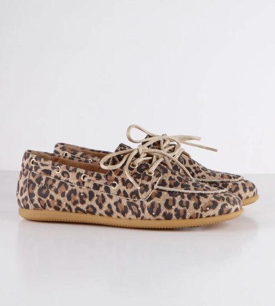 LATTY small studs leopard Cognac