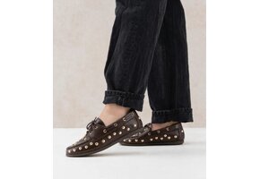 LATTY big studs Dark Brown