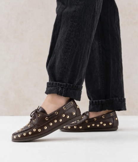 LATTY big studs Dark Brown