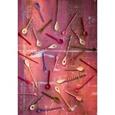 Melamine Latte Spoon in 6 Asst. Bon Vivant Prints - Single