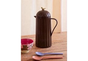 Thermo in Dark Brown with Gold Bird on Lid - 1 L