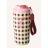 Stainless Steel Thermo Cup with Check Me Out Print - Large - 550 ml