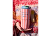 Stainless Steel Thermo Cup with Organic Stripes Print - 550 ml