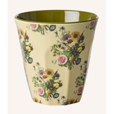Melamine Cup with Retro Bouquet Print - Medium - 250 ml
