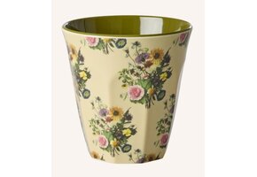 Melamine Cup with Retro Bouquet Print - Medium - 250 ml