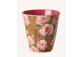 Melamine Cup with Floral Fiesta Rose Print - Medium - 250 ml
