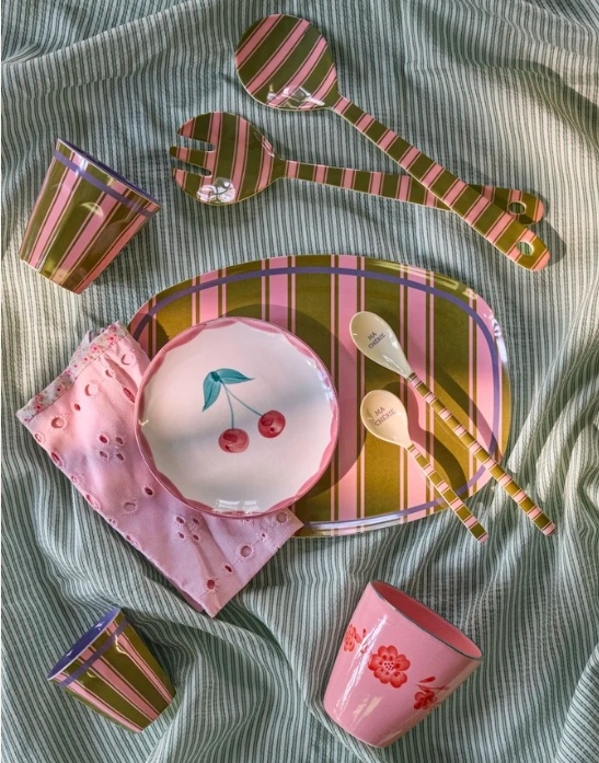 Melamine Cup with Stripe Delight Print - Medium - 250 ml