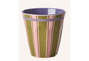 Melamine Cup with Stripe Delight Print - Medium - 250 ml