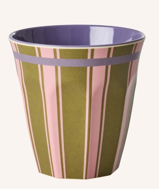 Melamine Cup with Stripe Delight Print - Medium - 250 ml