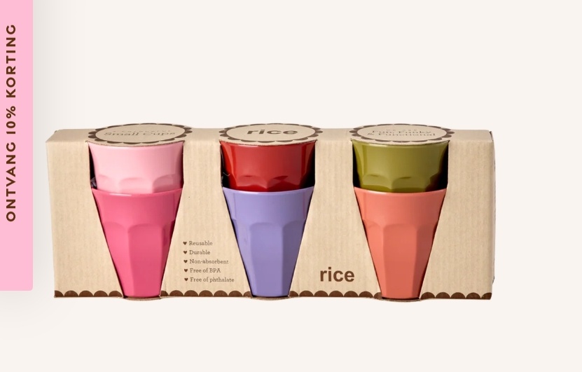 Melamine Cups in Asst. Solid Colors - Medium - 6 Pack - 250 ml