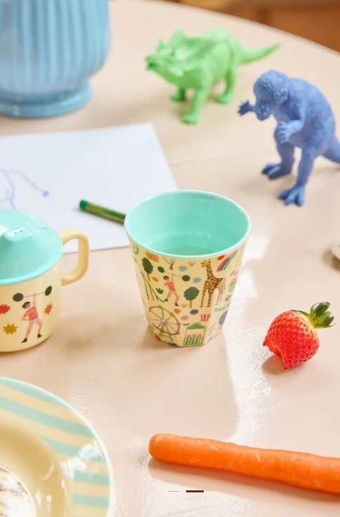 Melamine Cup with Mint Fun Fair Print - Medium - 250 ml