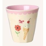Melamine Cups with Pink Fun Fair Prints - Small - 6 Pack - 160 ml