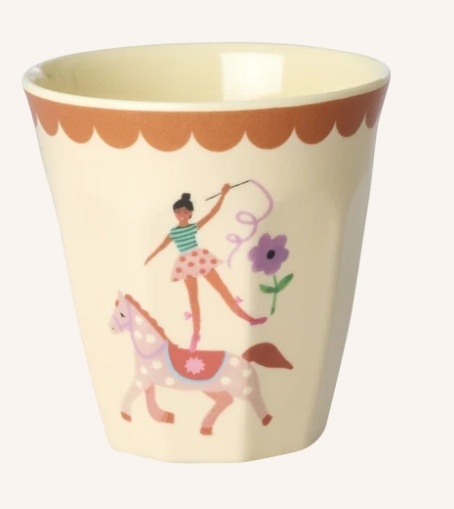 Melamine Cups with Pink Fun Fair Prints - Small - 6 Pack - 160 ml
