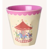 Melamine Cups with Pink Fun Fair Prints - Small - 6 Pack - 160 ml
