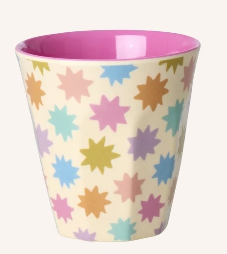 Melamine Cups with Pink Fun Fair Prints - Small - 6 Pack - 160 ml