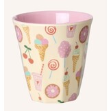 Melamine Cups with Pink Fun Fair Prints - Small - 6 Pack - 160 ml