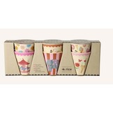Melamine Cups with Pink Fun Fair Prints - Small - 6 Pack - 160 ml