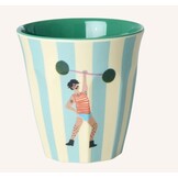Melamine Cups with Mint Fun Fair Prints - Small - 6 Pack - 160 ml