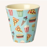 Melamine Cups with Mint Fun Fair Prints - Small - 6 Pack - 160 ml