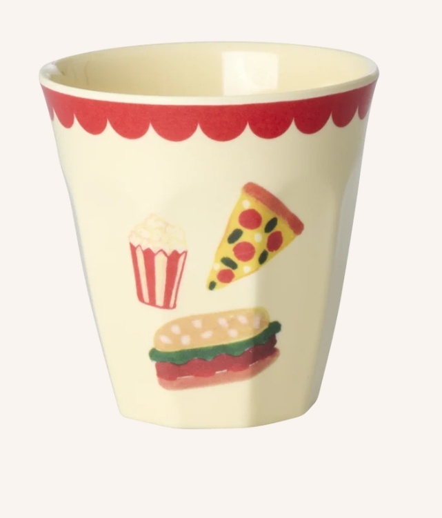 Melamine Cups with Mint Fun Fair Prints - Small - 6 Pack - 160 ml