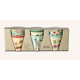 Melamine Cups with Mint Fun Fair Prints - Small - 6 Pack - 160 ml