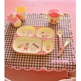 Melamine Kids 4 Room Plate with Pink Music Band Print