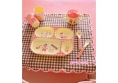 Melamine Kids 4 Room Plate with Pink Music Band Print