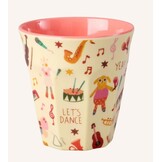 Melamine Cup with Pink Music Band Print - Medium - 250 ml