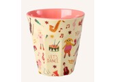 Melamine Cup with Pink Music Band Print - Medium  - 250 ml