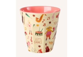 Melamine Cup with Pink Music Band Print - Medium  - 250 ml