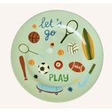 Melamine Round Side Plates with Sports Print