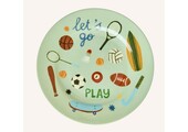 Melamine Round Side Plates with Sports Print