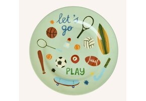 Melamine Round Side Plates with Sports Print