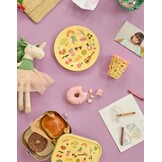 Melamine Round Side Plates with Unicorn Love Print