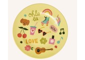 Melamine Round Side Plates with Unicorn Love Print