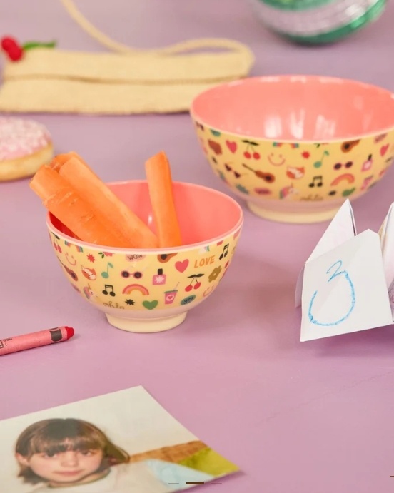 Melamine Bowl with Unicorn Love Print - Medium - 700 ml