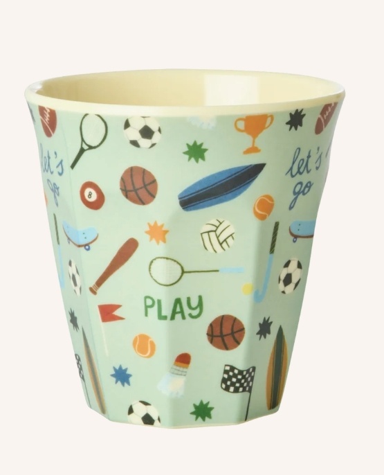 Melamine Cup with Sports Print - Medium - 250 ml