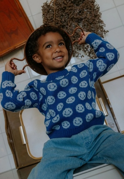 BON CASHMERE EMOJI PULLOVER INSIGNIA BLUE