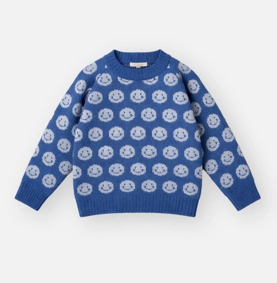 BON CASHMERE EMOJI PULLOVER INSIGNIA BLUE