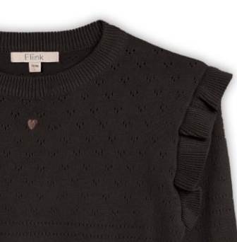 FAME O-NECK BLOUSE COFFEE BEAN
