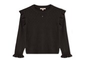 FAME O-NECK BLOUSE COFFEE BEAN