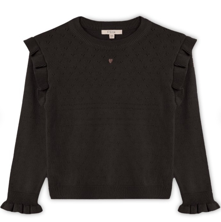 FAME O-NECK BLOUSE COFFEE BEAN