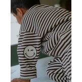 ALVIN LS STRIPE SWEATSHIRT COFFEE BEAN / SANDSHELL