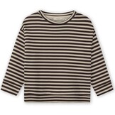 ALVIN LS STRIPE SWEATSHIRT COFFEE BEAN / SANDSHELL