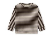 ALVIN LS STRIPE SWEATSHIRT COFFEE BEAN / SANDSHELL