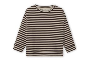 ALVIN LS STRIPE SWEATSHIRT COFFEE BEAN / SANDSHELL