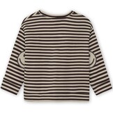 ALVIN LS STRIPE SWEATSHIRT COFFEE BEAN / SANDSHELL
